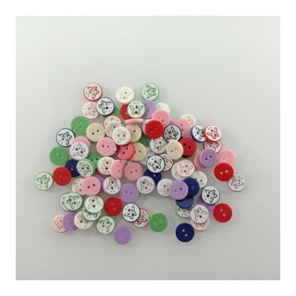 100pcs 11mm Butterfly Resin Buttons Mixed Skirt Garment Sewing Accessories DIY Scrapbooking - - Asia Sell