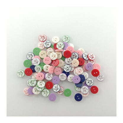 100pcs 11mm Butterfly Resin Buttons Mixed Skirt Garment Sewing Accessories DIY Scrapbooking - - Asia Sell