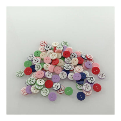 100pcs 11mm Butterfly Resin Buttons Mixed Skirt Garment Sewing Accessories DIY Scrapbooking - - Asia Sell