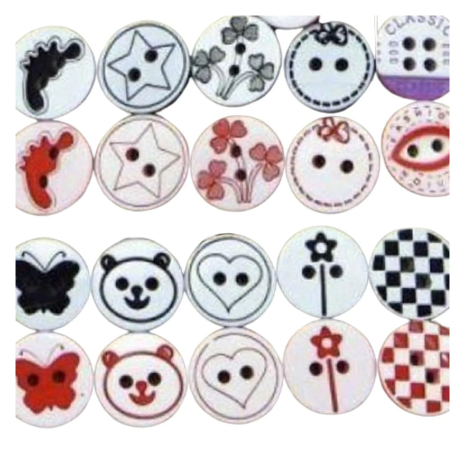100pcs 12.5mm 2/4 Hole Buttons Mixed Colour Children's Clothing Sewing - Mixed - Asia Sell