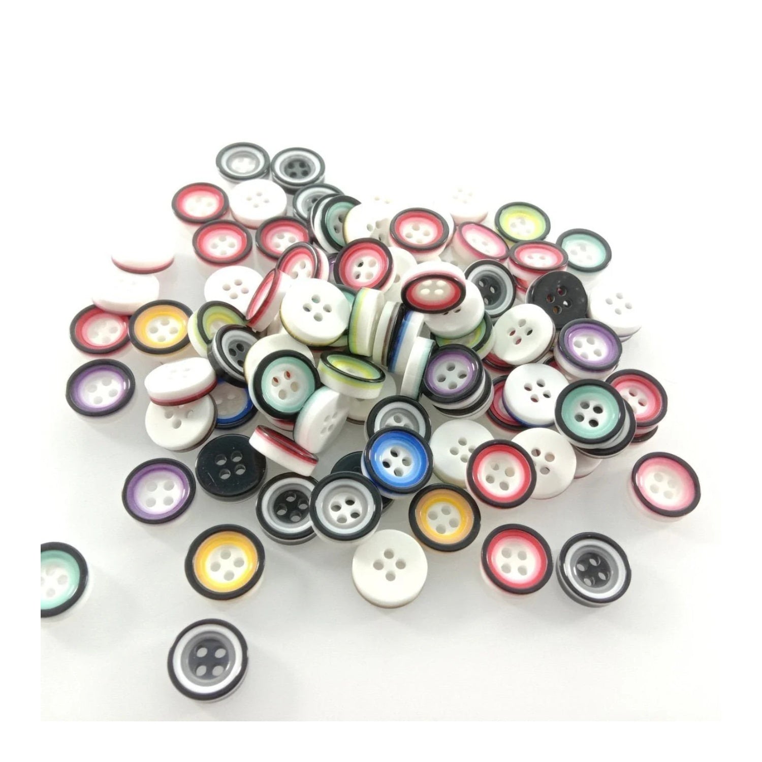 100pcs 12mm 4 Holes Flatback Resin Buttons Shirt Apparel Sewing Accessories DIY Scrapbooking Crafts - - Asia Sell