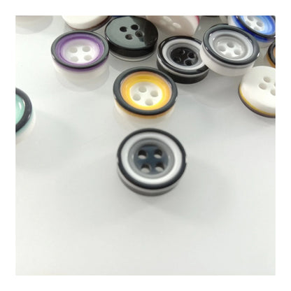 100pcs 12mm 4 Holes Flatback Resin Buttons Shirt Apparel Sewing Accessories DIY Scrapbooking Crafts - - Asia Sell