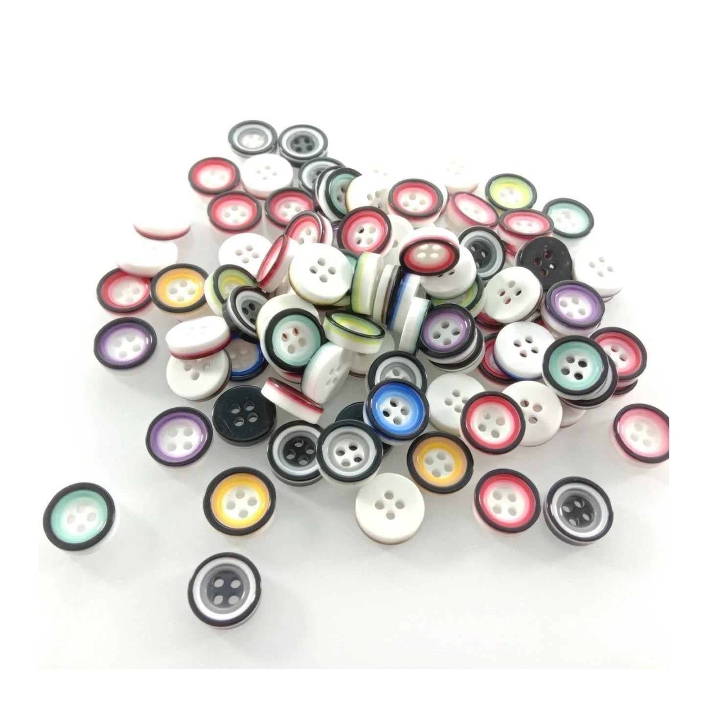 100pcs 12mm 4 Holes Flatback Resin Buttons Shirt Apparel Sewing Accessories DIY Scrapbooking Crafts - - Asia Sell