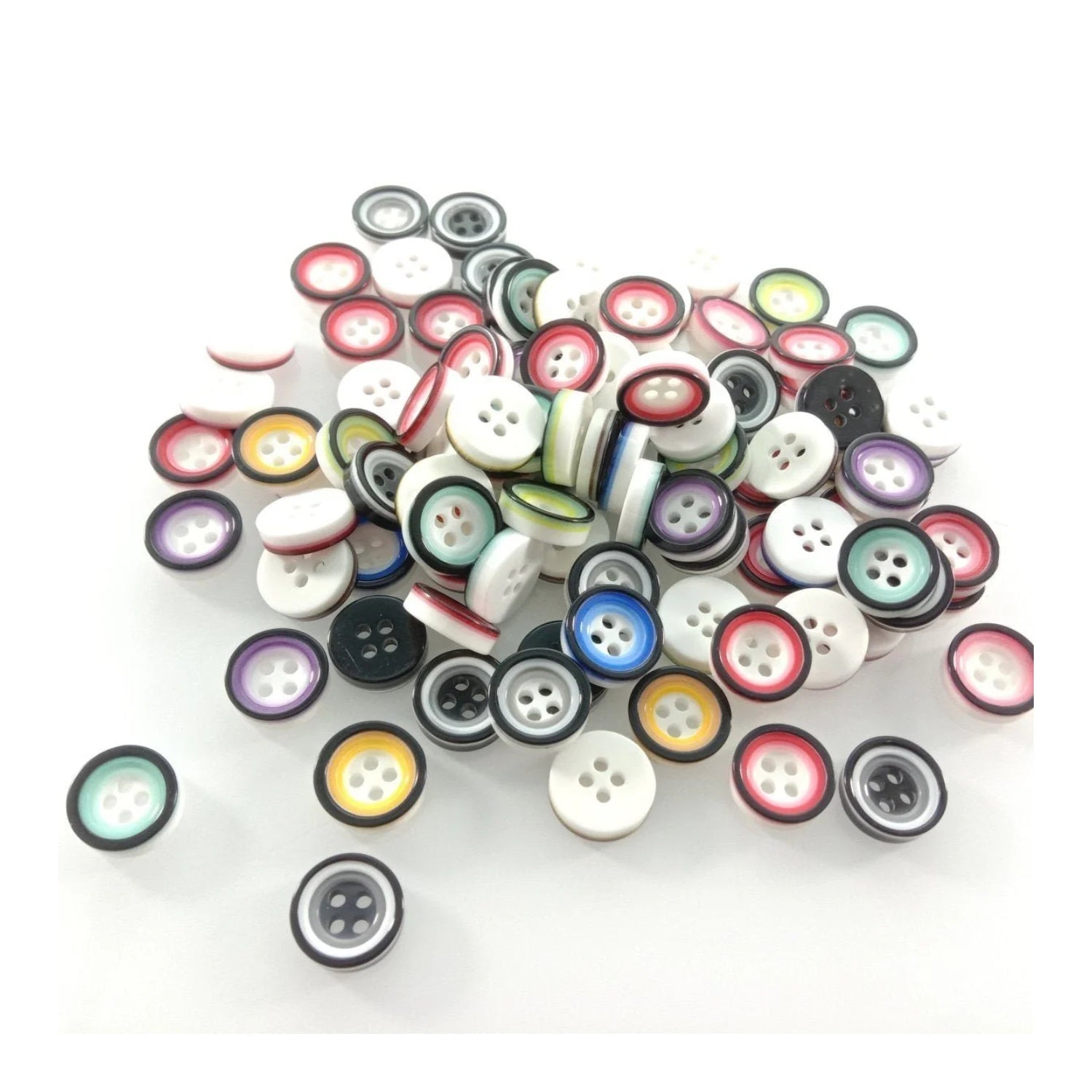 100pcs 12mm 4 Holes Flatback Resin Buttons Shirt Apparel Sewing Accessories DIY Scrapbooking Crafts - - Asia Sell