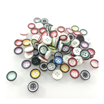 100pcs 12mm 4 Holes Flatback Resin Buttons Shirt Apparel Sewing Accessories DIY Scrapbooking Crafts - - Asia Sell