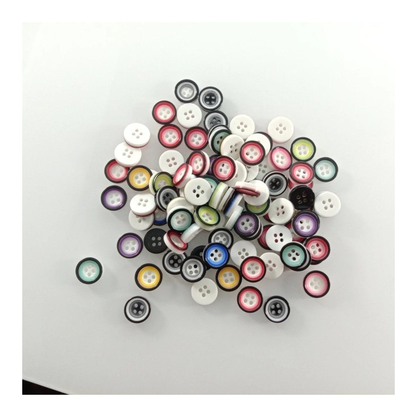 100pcs 12mm 4 Holes Flatback Resin Buttons Shirt Apparel Sewing Accessories DIY Scrapbooking Crafts - - Asia Sell
