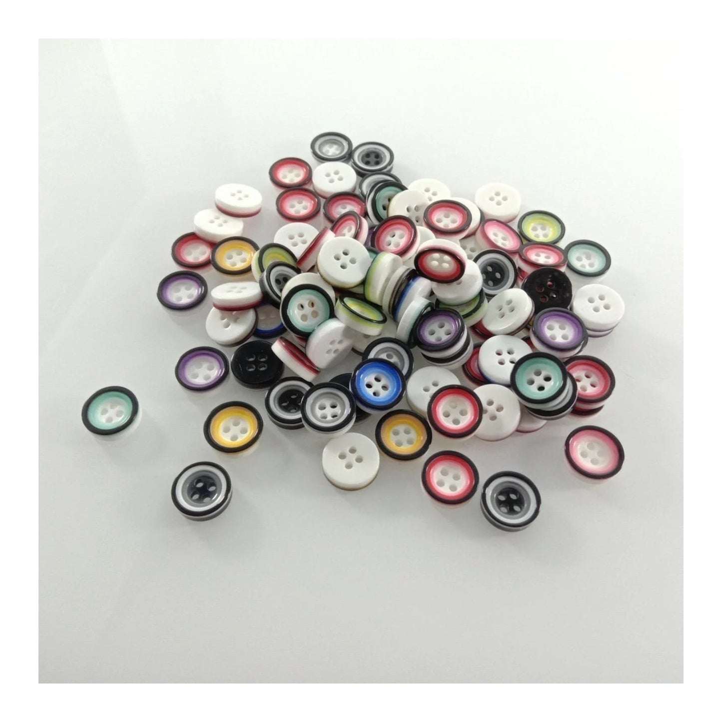 100pcs 12mm 4 Holes Flatback Resin Buttons Shirt Apparel Sewing Accessories DIY Scrapbooking Crafts - - Asia Sell