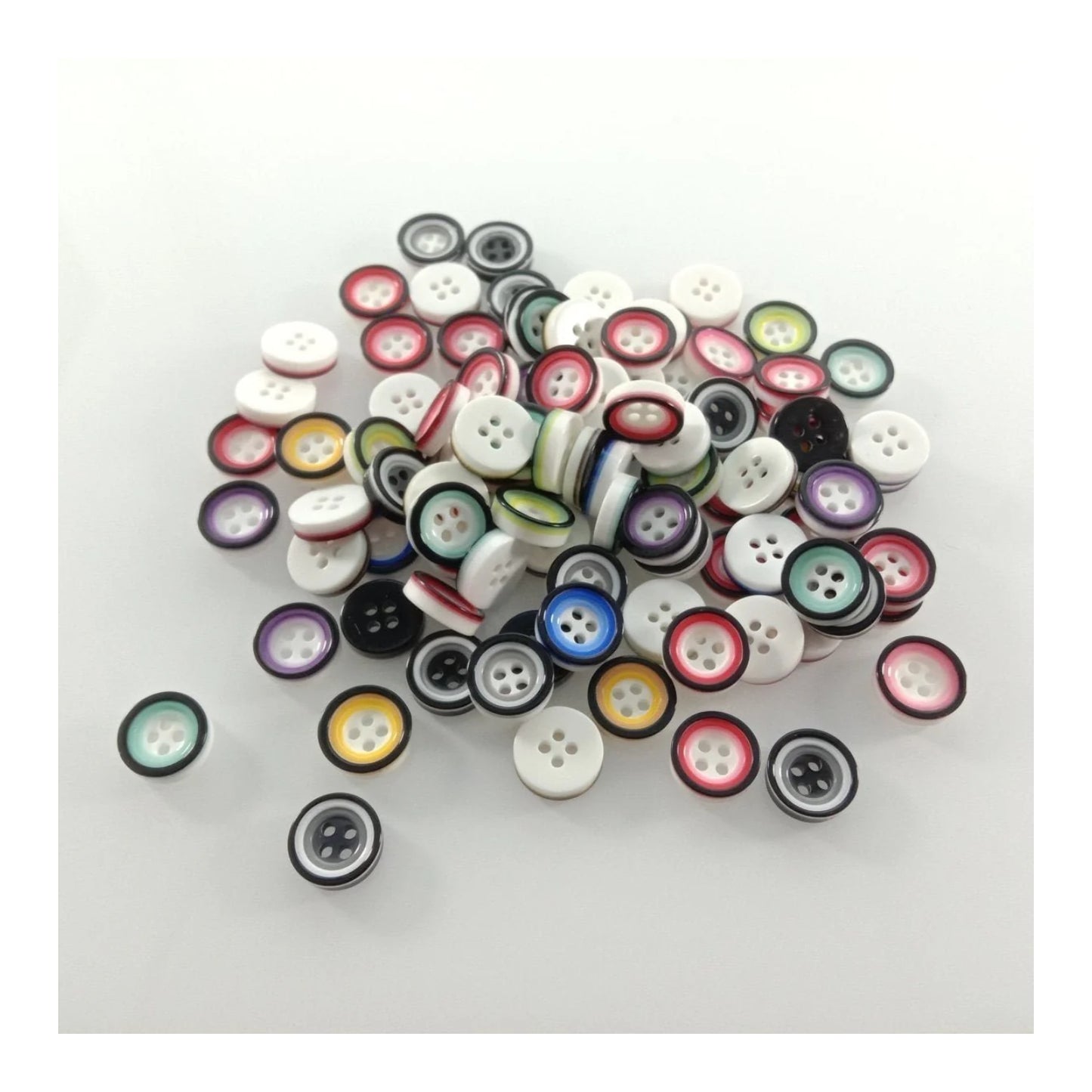 100pcs 12mm 4 Holes Flatback Resin Buttons Shirt Apparel Sewing Accessories DIY Scrapbooking Crafts - - Asia Sell
