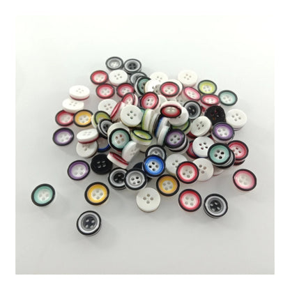 100pcs 12mm 4 Holes Flatback Resin Buttons Shirt Apparel Sewing Accessories DIY Scrapbooking Crafts - - Asia Sell