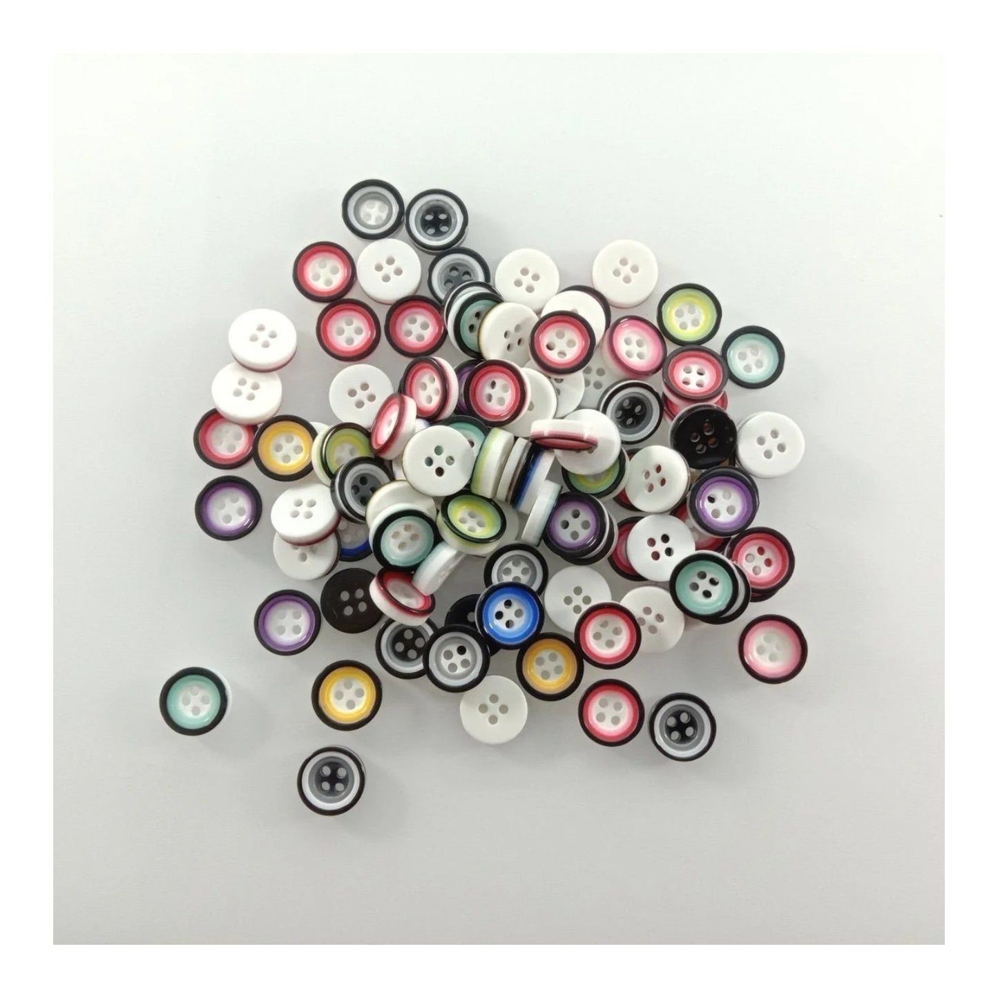 100pcs 12mm 4 Holes Flatback Resin Buttons Shirt Apparel Sewing Accessories DIY Scrapbooking Crafts - - Asia Sell