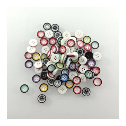100pcs 12mm 4 Holes Flatback Resin Buttons Shirt Apparel Sewing Accessories DIY Scrapbooking Crafts - - Asia Sell