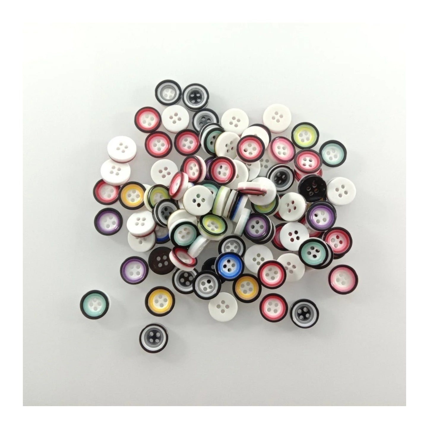 100pcs 12mm 4 Holes Flatback Resin Buttons Shirt Apparel Sewing Accessories DIY Scrapbooking Crafts - - Asia Sell