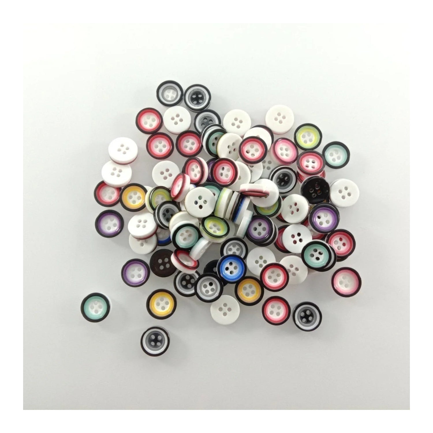 100pcs 12mm 4 Holes Flatback Resin Buttons Shirt Apparel Sewing Accessories DIY Scrapbooking Crafts - - Asia Sell