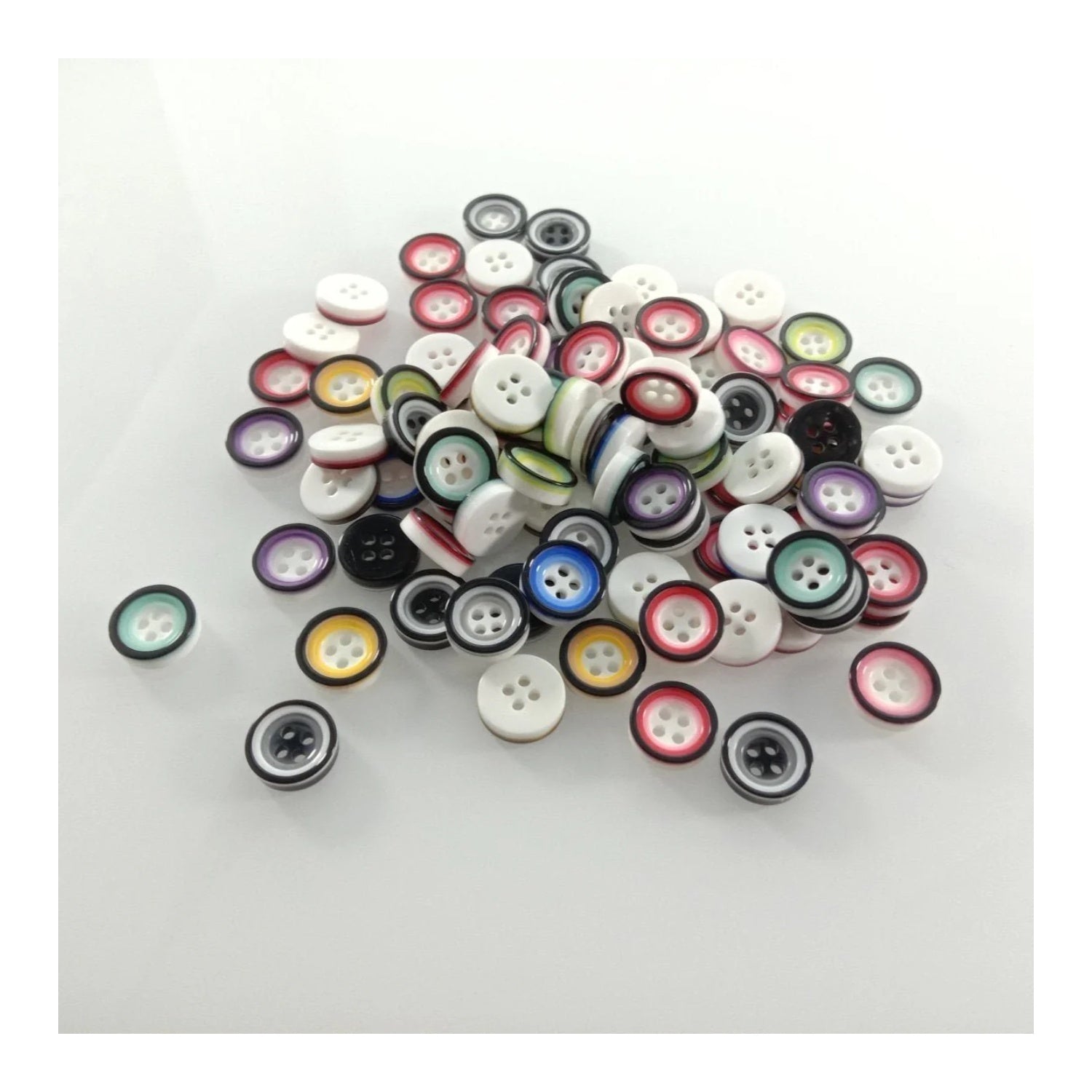 100pcs 12mm 4 Holes Flatback Resin Buttons Shirt Apparel Sewing Accessories DIY Scrapbooking Crafts - - Asia Sell
