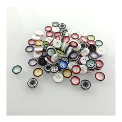 100pcs 12mm 4 Holes Flatback Resin Buttons Shirt Apparel Sewing Accessories DIY Scrapbooking Crafts - - Asia Sell