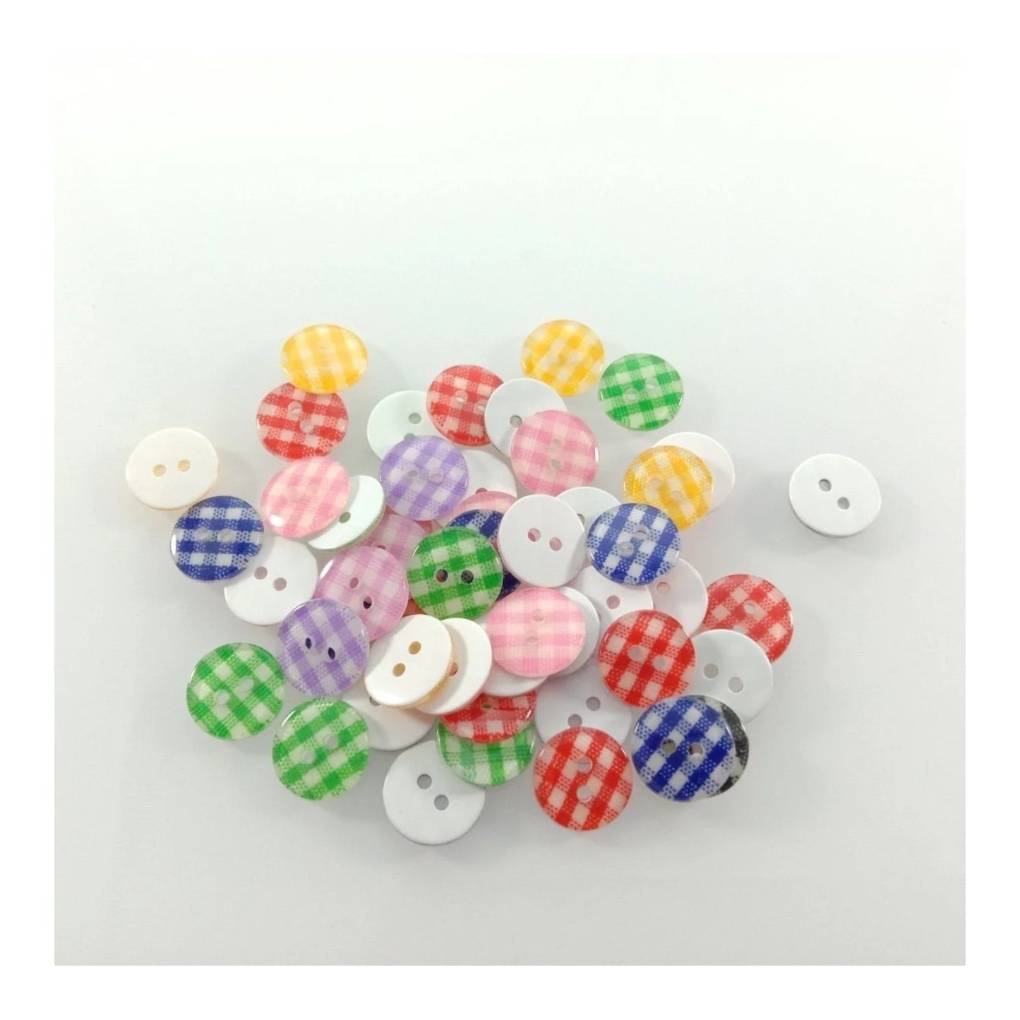 100pcs 12mm Mixed Lattice Resin Buttons Shirt Apparel Sewing Accessories DIY Scrapbooking - - Asia Sell