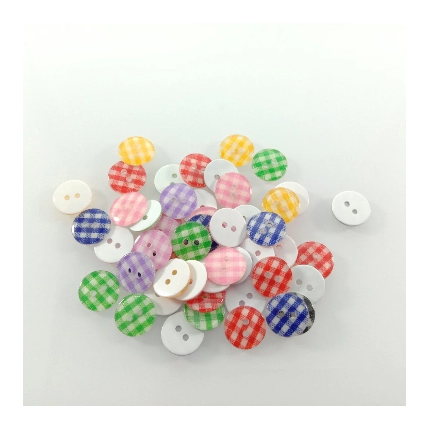 100pcs 12mm Mixed Lattice Resin Buttons Shirt Apparel Sewing Accessories DIY Scrapbooking - - Asia Sell