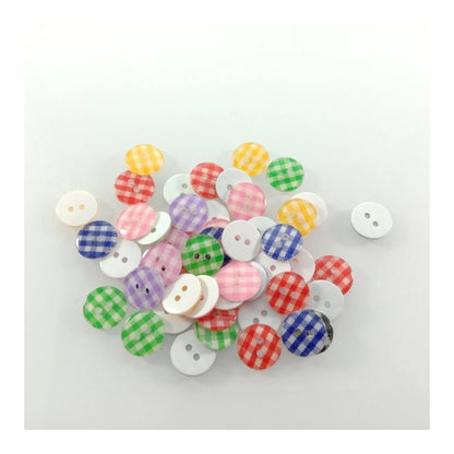 100pcs 12mm Mixed Lattice Resin Buttons Shirt Apparel Sewing Accessories DIY Scrapbooking - - Asia Sell