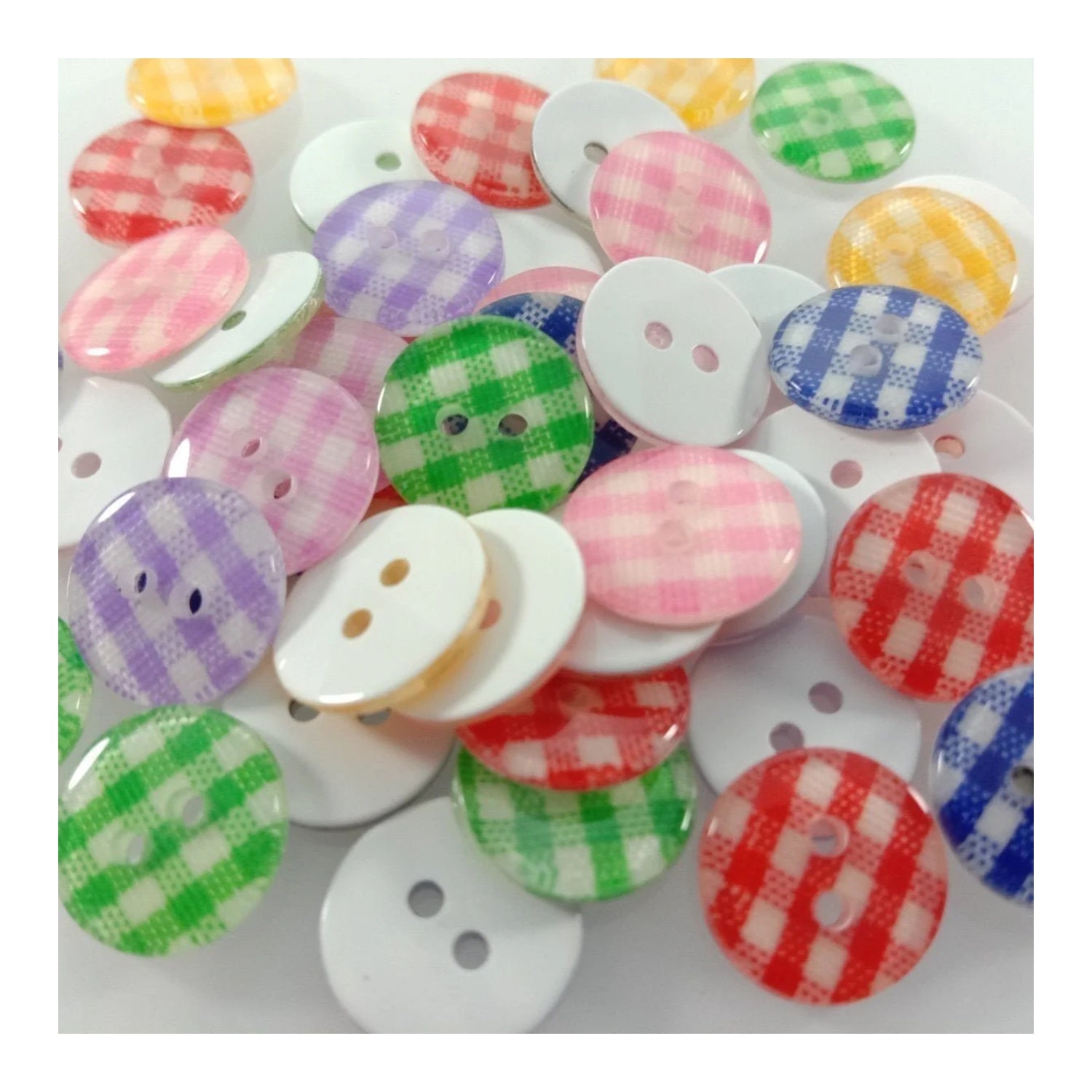 100pcs 12mm Mixed Lattice Resin Buttons Shirt Apparel Sewing Accessories DIY Scrapbooking - - Asia Sell