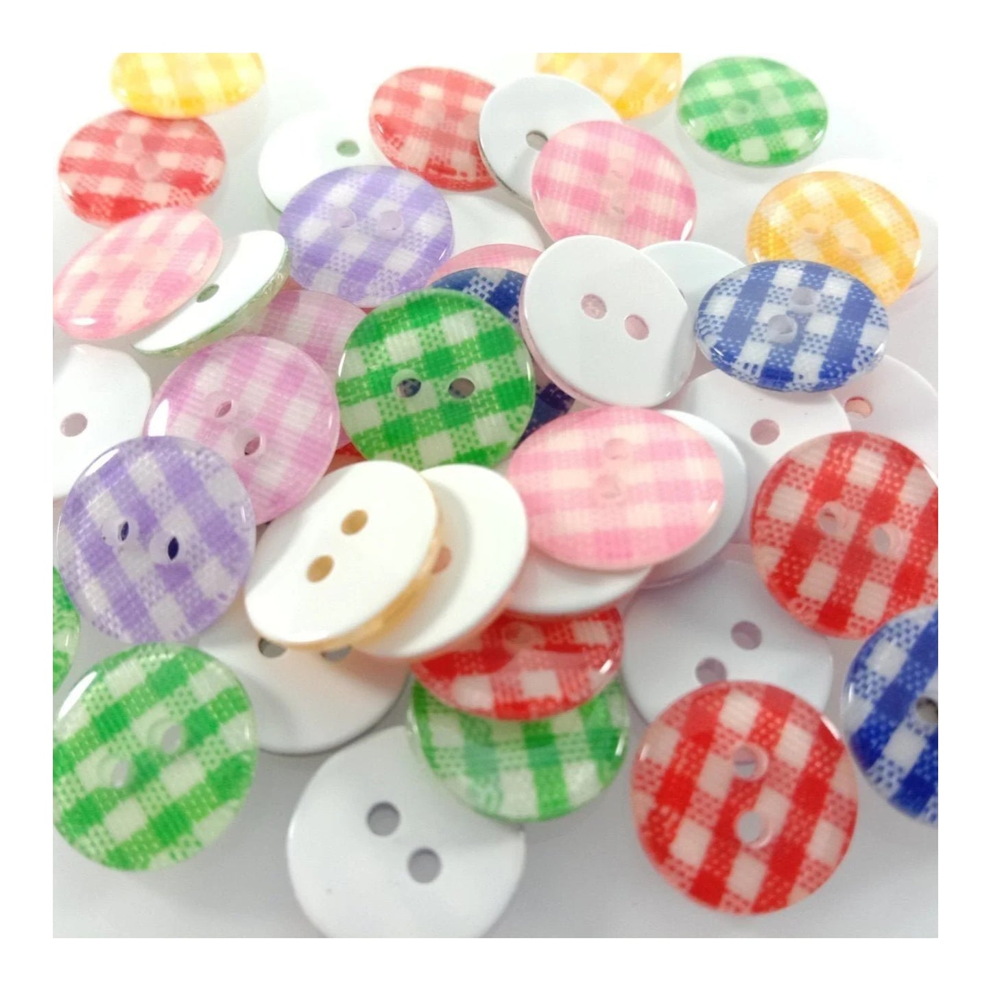 100pcs 12mm Mixed Lattice Resin Buttons Shirt Apparel Sewing Accessories DIY Scrapbooking - - Asia Sell