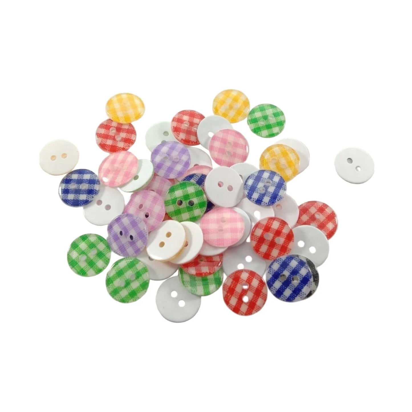 100pcs 12mm Mixed Lattice Resin Buttons Shirt Apparel Sewing Accessories DIY Scrapbooking - - Asia Sell
