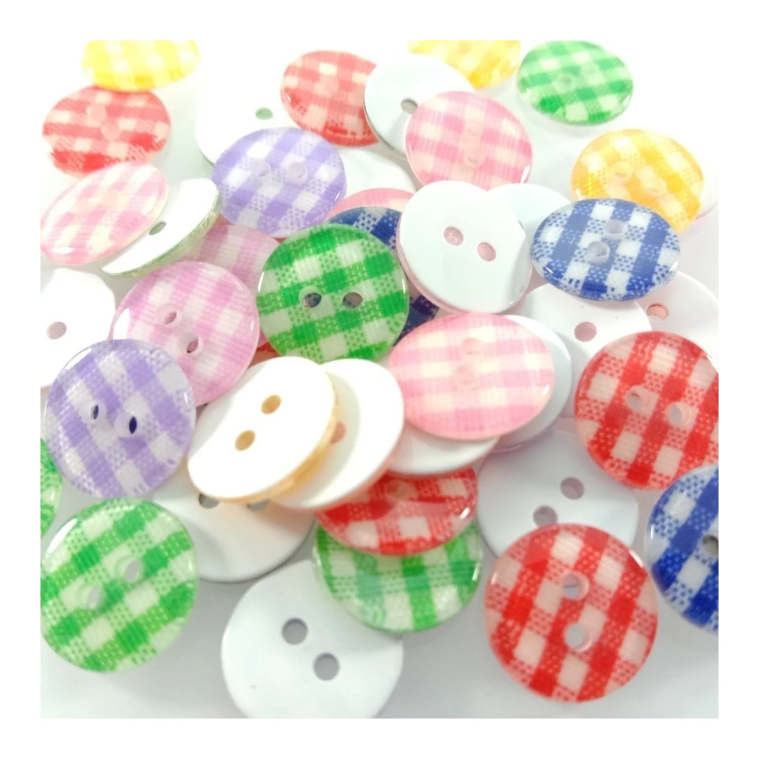 100pcs 12mm Mixed Lattice Resin Buttons Shirt Apparel Sewing Accessories DIY Scrapbooking - - Asia Sell