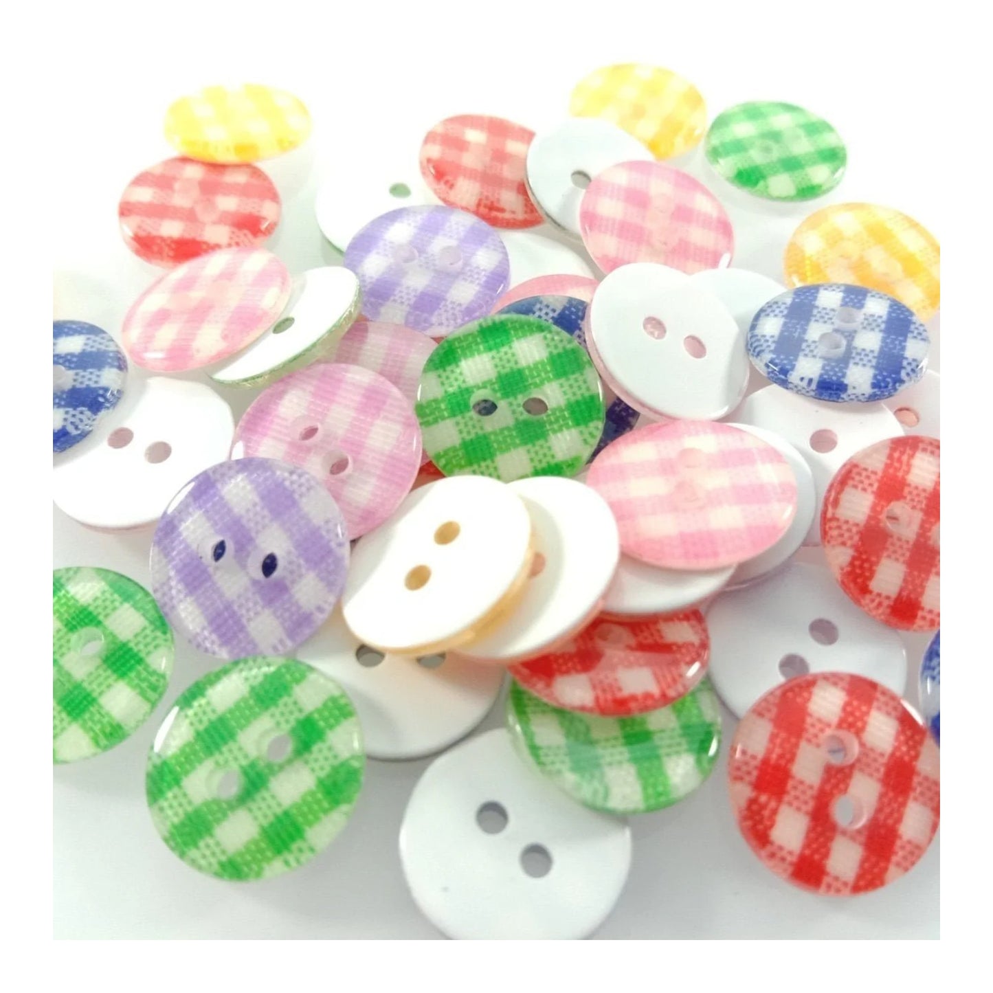 100pcs 12mm Mixed Lattice Resin Buttons Shirt Apparel Sewing Accessories DIY Scrapbooking - - Asia Sell