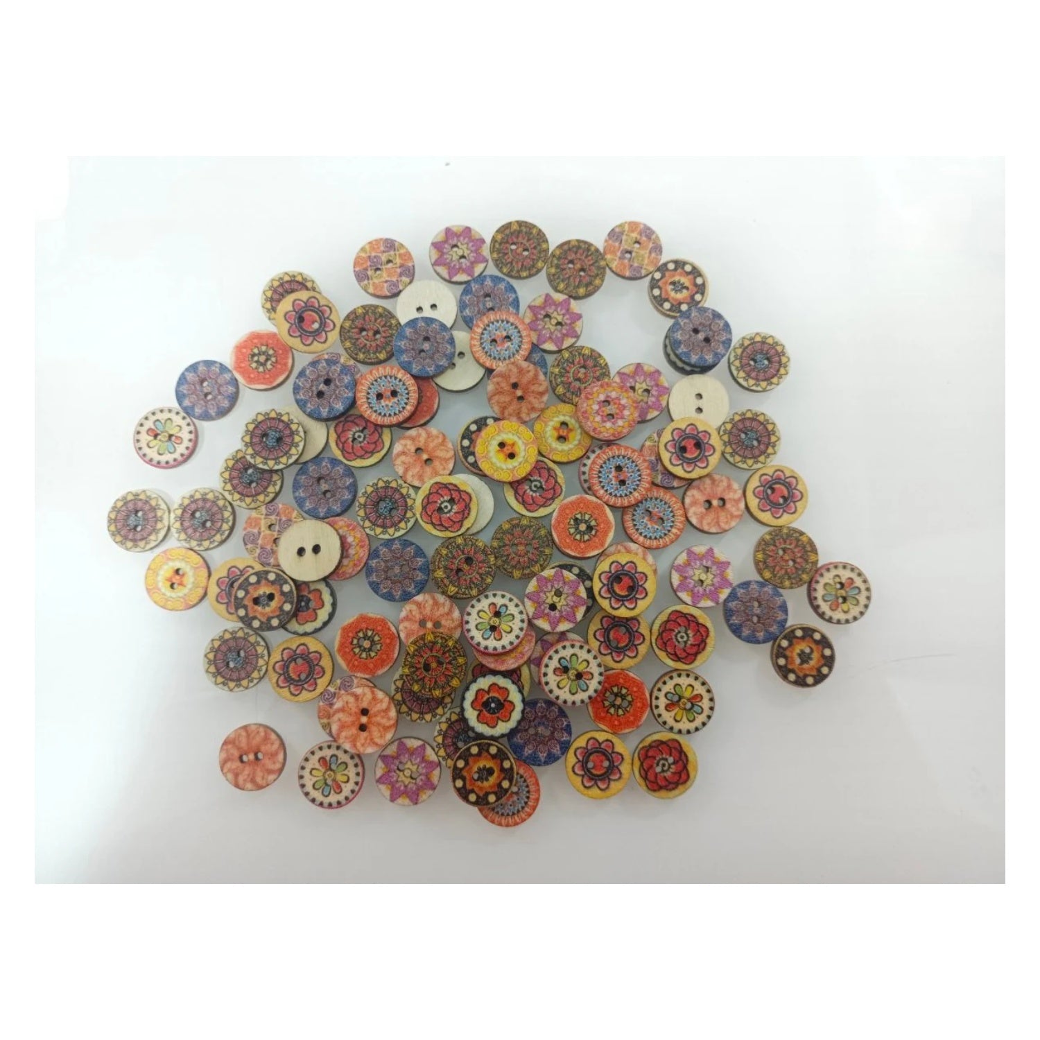 100pcs 15mm Retro Wooden Buttons for Handmade Clothes Crafting Selection Scrapbooking - - Asia Sell