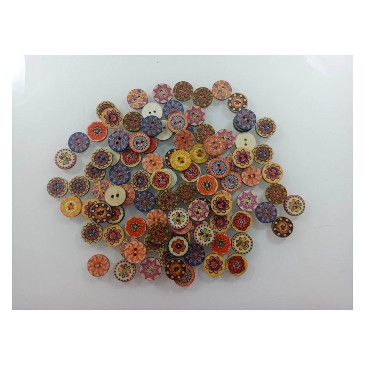 100pcs 15mm Retro Wooden Buttons for Handmade Clothes Crafting Selection Scrapbooking - - Asia Sell