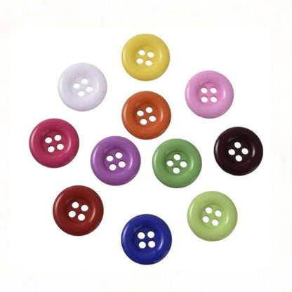 100pcs 18mm 4 Hole Buttons Round Resin Sewing Colourful Button DIY - - Asia Sell