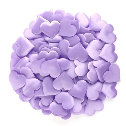 100pcs 2.0cm-3.5cm Fabric Love Heart Shape Petals For Wedding Table Decorations Confetti - Purple 2cm - - Asia Sell