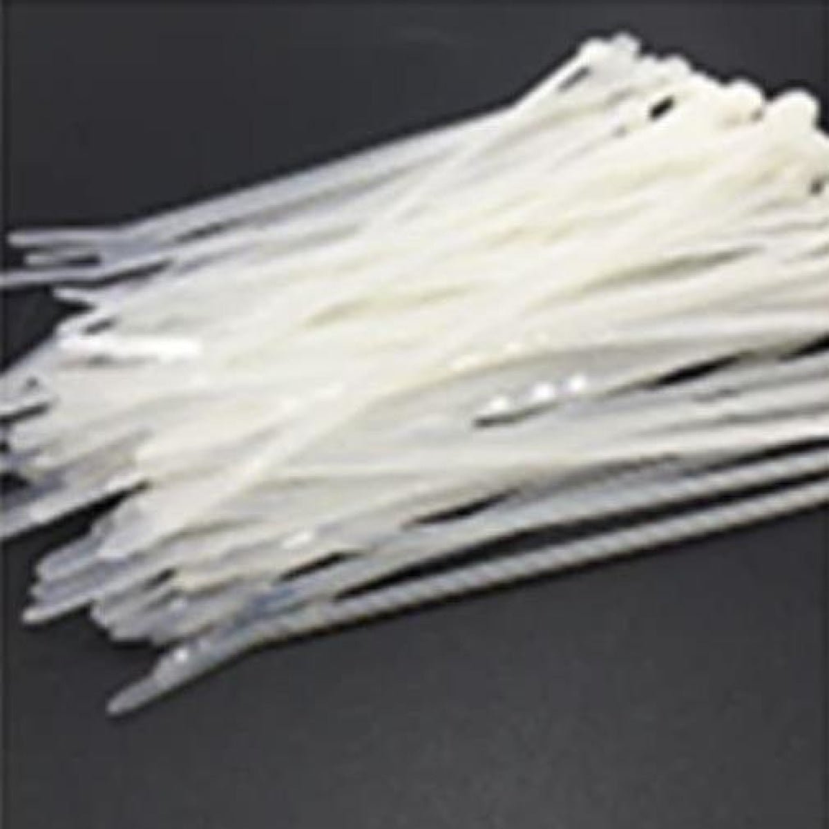 100pcs 250mm Black White Self locking Nylon Cable Zip Ties Plastic Cable Zip Tie Tool - White - - Asia Sell