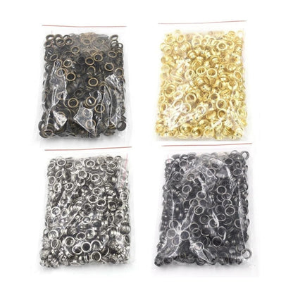 100pcs 2mm 3mm 3.5mm 4mm 4.5mm 5mm 6mm 8mm Eyelets Rivets Metal Buttonholes Buckle Clothing Buttons Bronze Chrome Gold Silver Grey Gun Metal Craft - 4mm Mixed - Asia Sell