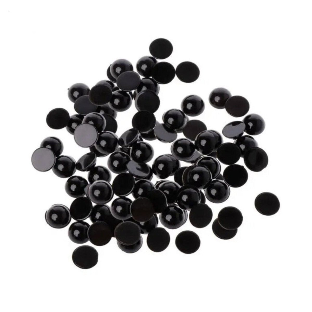 100pcs 3-18mm Round Flat Black Eyes Plastic Doll for Bear Stuffed DIY Teddy - 3mm - Asia Sell