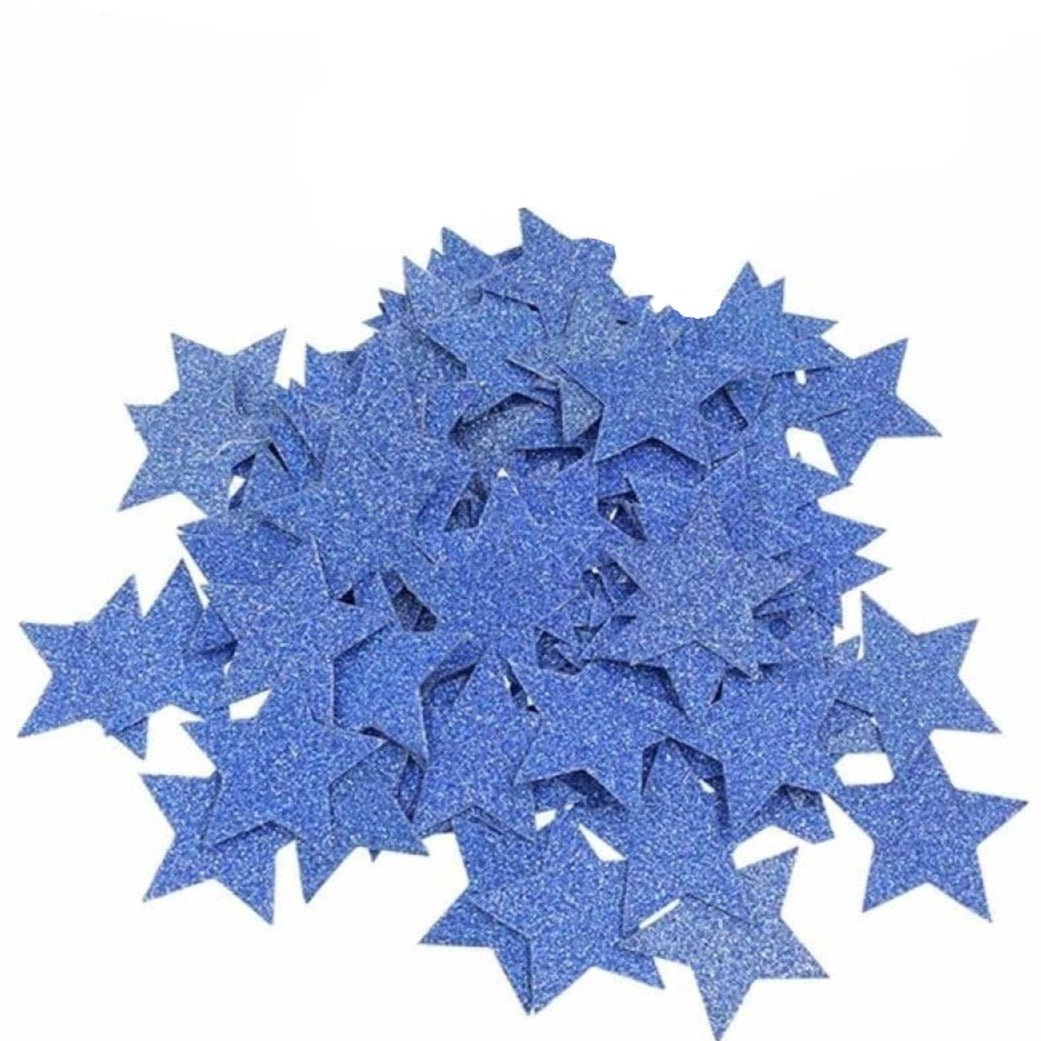 100pcs 3cm Stars BLUE GLITTER SPARKLES Birthday Wedding Party Decorations Confetti - Asia Sell