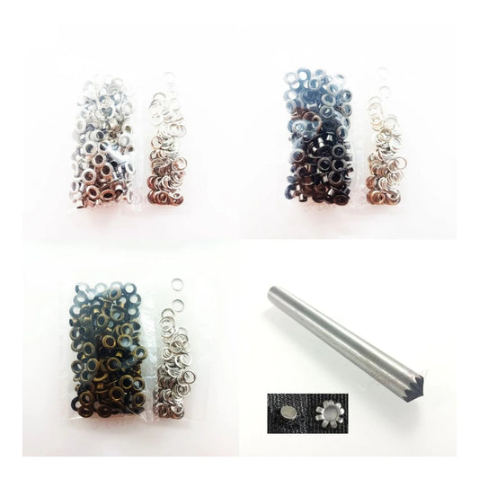 100pcs 4.5mm Striped Eyelets Rivets Metal Buttonholes Buckle Clothing Buttons Bronze Chrome Silver Grey Gun Metal Craft - Gun Metal Black - Asia Sell