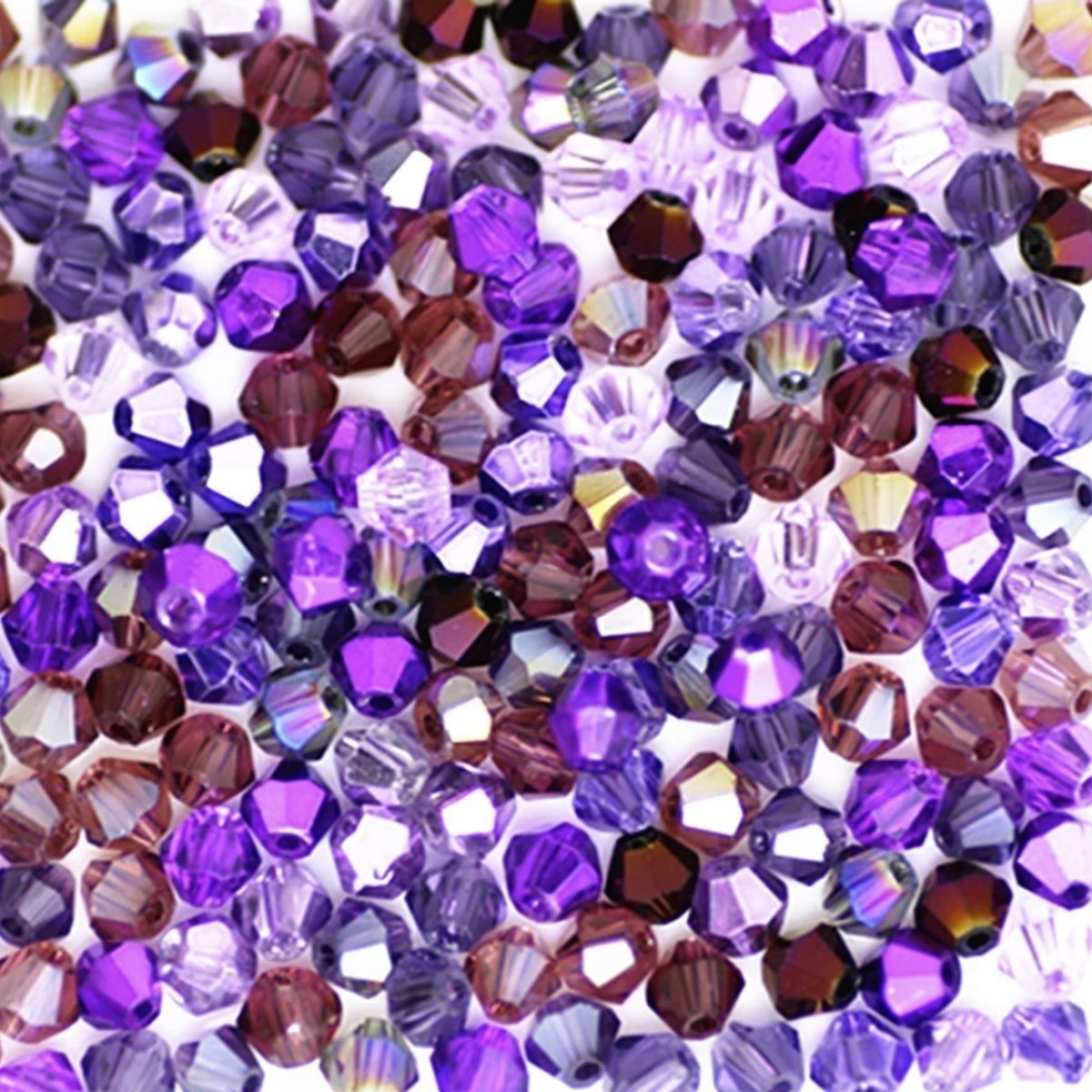 100pcs 4mm Crystal Beads Charms Plastic Purple Loose Spacer Bead for DIY Jewelry Making - - Asia Sell