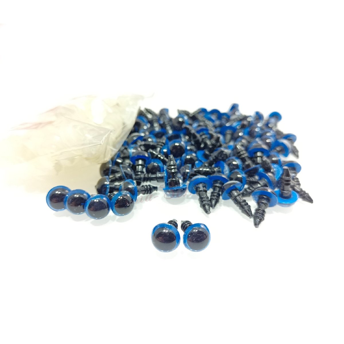 100pcs 8mm Colour Safety Eyes For Teddy Bear Doll Animal Puppet Crafts Plastic Eyes - Blue - - Asia Sell