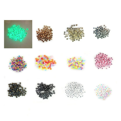 100pcs Alphabet Letters Spacer Beads for Jewelry Making DIY Bracelet Accessories 7mmx4mm Charm - Black on White - Asia Sell