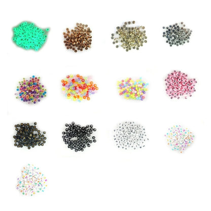 100pcs Alphabet Letters Spacer Beads for Jewelry Making DIY Bracelet Accessories 7mmx4mm Charm - Multicoloured on White Heart Shape - Asia Sell