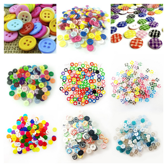 100pcs-button-mixed-sets-resin-clothing-scrapbooking-crafts-raised-edge-asia-sell