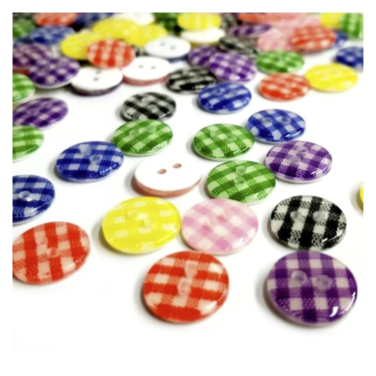 100pcs Button Mixed Sets Resin Clothing Scrapbooking Crafts - Thatched 11mm - Asia Sell