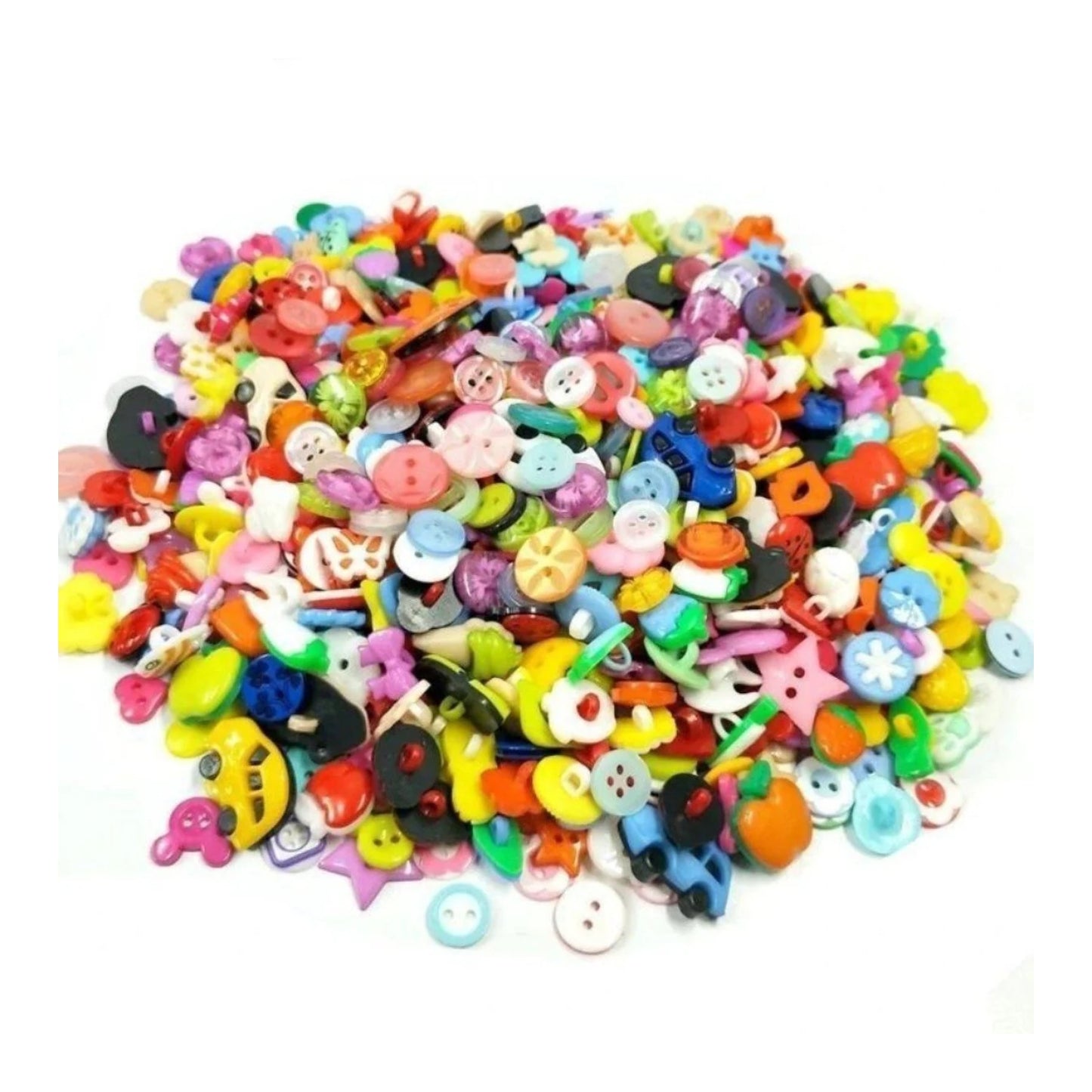 100pcs Buttons 6mm 7mm 10mm Multicoloured Mixed Colour Clothing Sewing - 7mm-10mm Mixed - Asia Sell