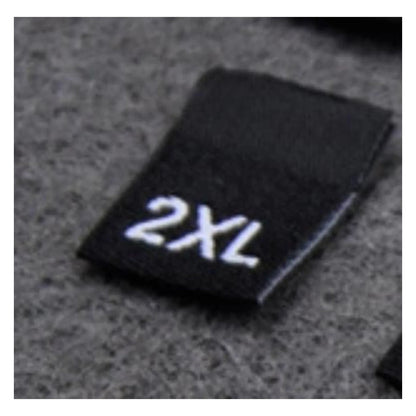 100pcs Clothing Size Label Tags XS S M L XL 2XL 3XL 4XL Black Text White Garment Clothes T Shirt Dress Fabric - 2XL Black - Asia Sell