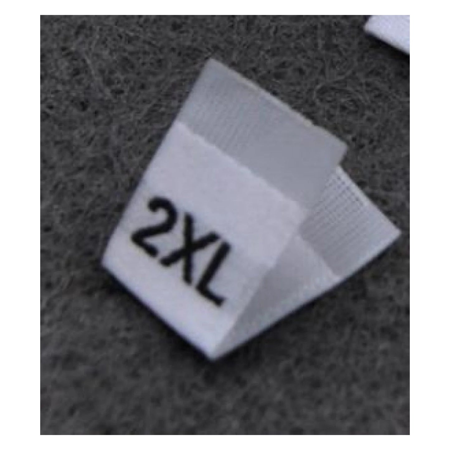 100pcs Clothing Size Label Tags XS S M L XL 2XL 3XL 4XL Black Text White Garment Clothes T Shirt Dress Fabric - 2XL White - Asia Sell