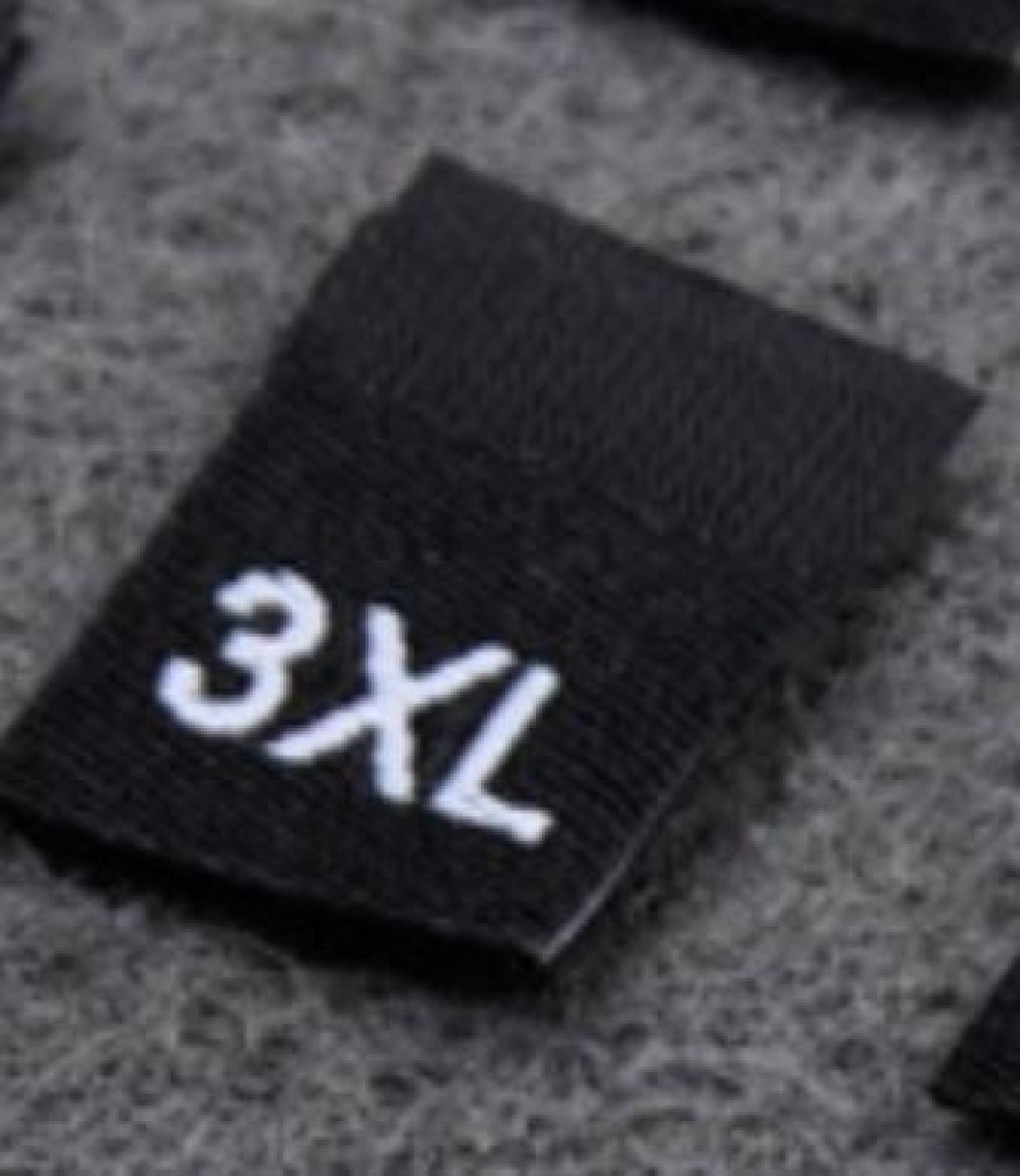 100pcs Clothing Size Label Tags XS S M L XL 2XL 3XL 4XL Black Text White Garment Clothes T Shirt Dress Fabric - 3XL Black - Asia Sell