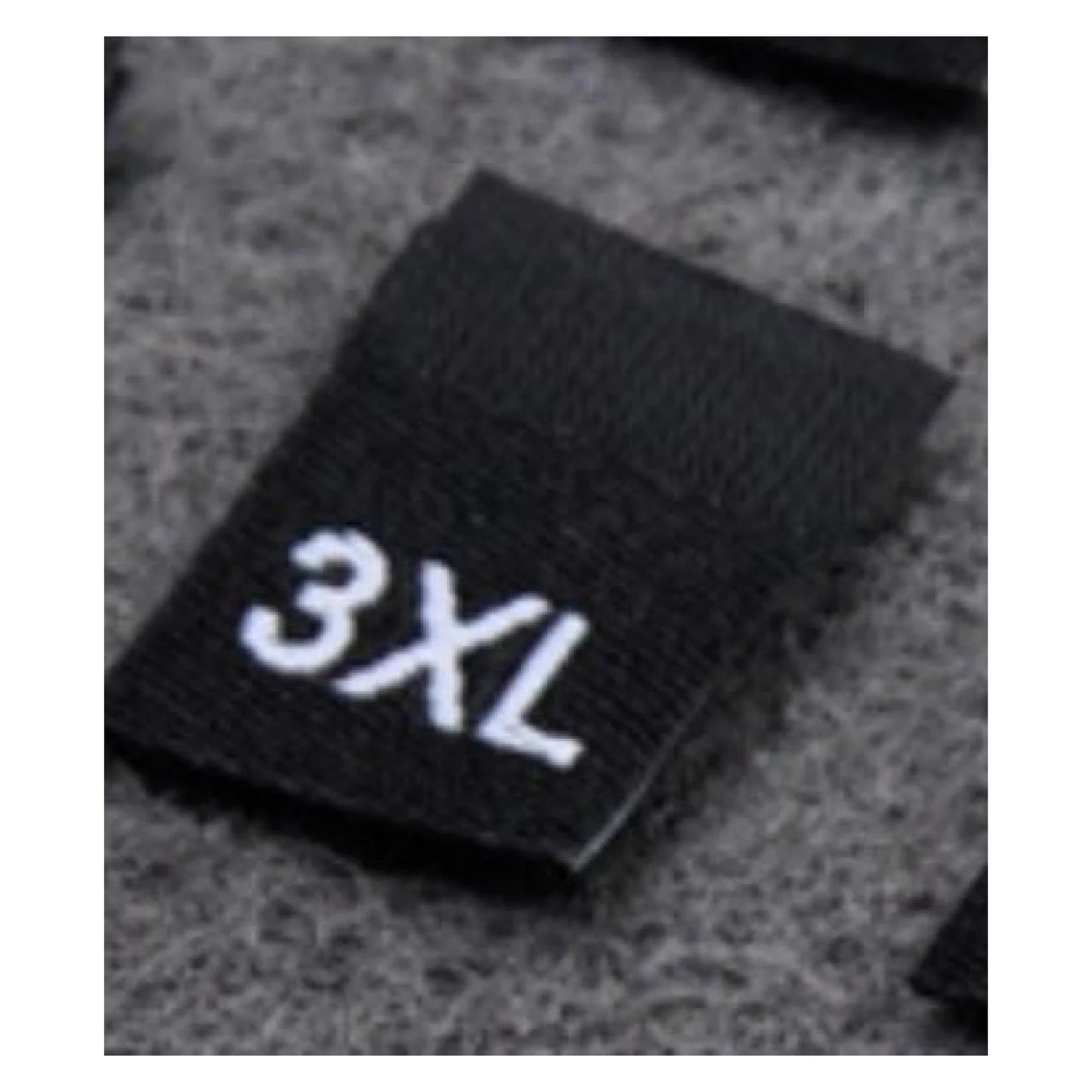 100pcs Clothing Size Label Tags XS S M L XL 2XL 3XL 4XL Black Text White Garment Clothes T Shirt Dress Fabric - 3XL Black - Asia Sell