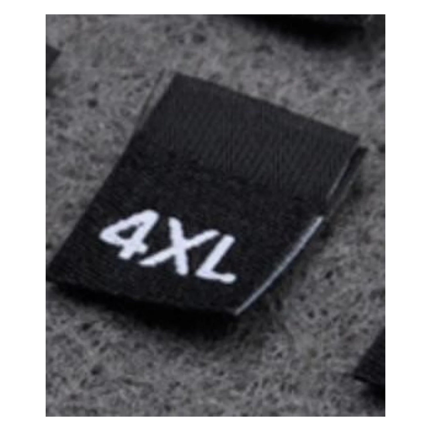 100pcs Clothing Size Label Tags XS S M L XL 2XL 3XL 4XL Black Text White Garment Clothes T Shirt Dress Fabric - 4XL Black - Asia Sell