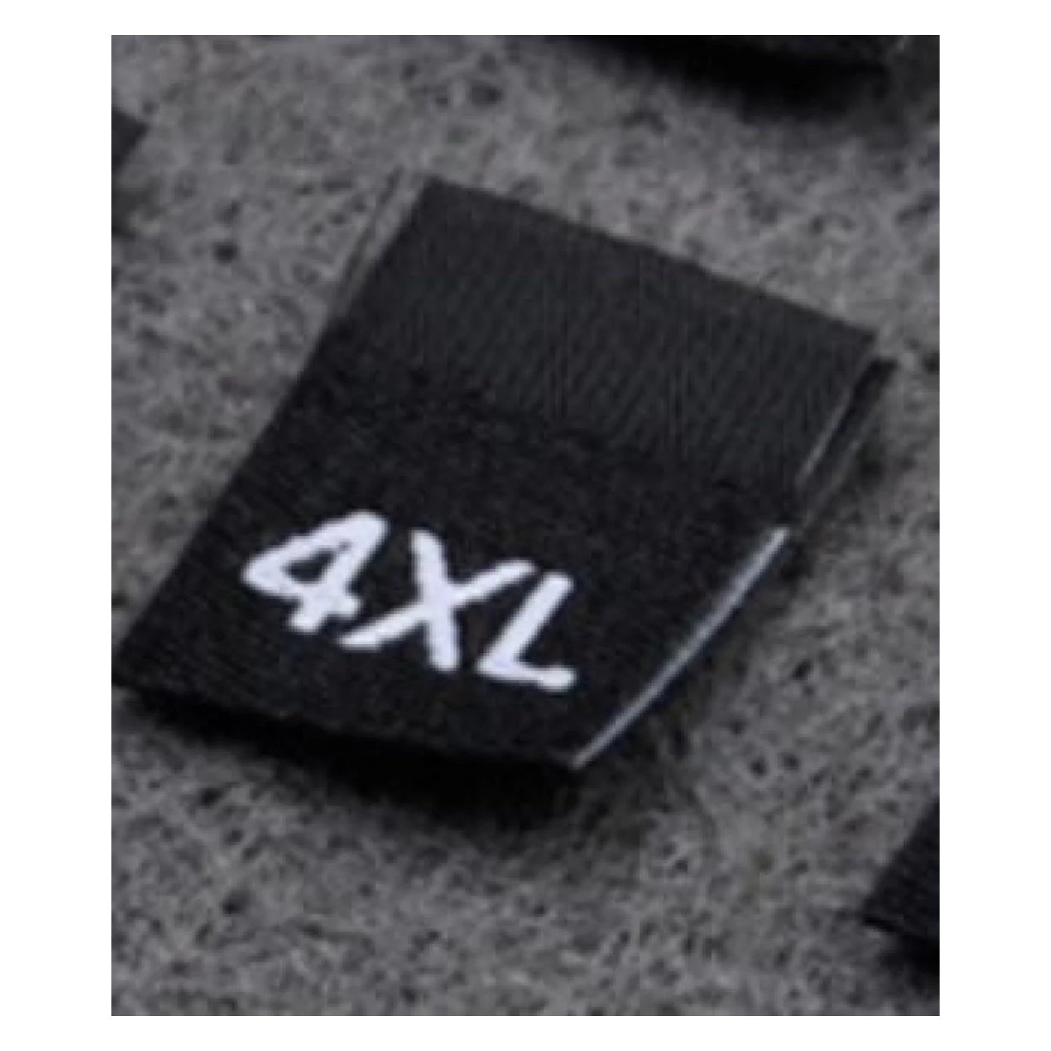 100pcs Clothing Size Label Tags XS S M L XL 2XL 3XL 4XL Black Text White Garment Clothes T Shirt Dress Fabric - 4XL Black - Asia Sell