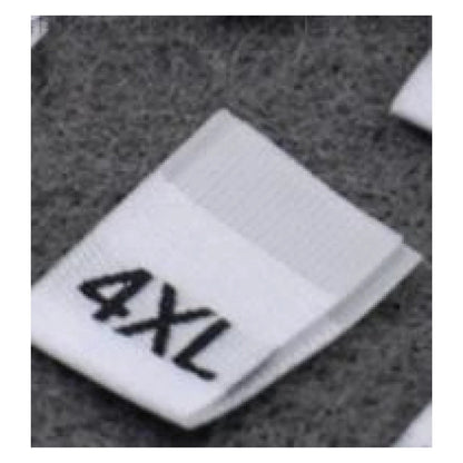 100pcs Clothing Size Label Tags XS S M L XL 2XL 3XL 4XL Black Text White Garment Clothes T Shirt Dress Fabric - 4XL White - Asia Sell